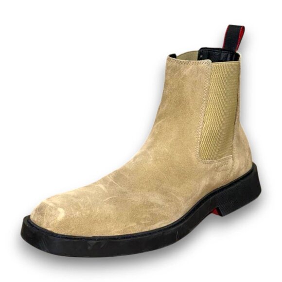 Share HUGO Iker Chelsea Boots Men's Beige Suede/Textile US 9 (UK 8 EU 42) MSRP $ - Picture 1 of 4